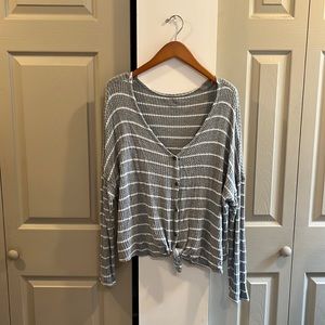 American Eagle Soft & Sexy Plush Waffle Knit Shirt